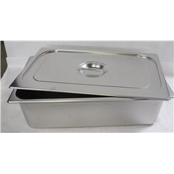 ME#09) S/S FOOD PAN FULL SIZE 6" DEEP WITH LID