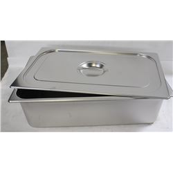 ME#09) S/S FOOD PAN FULL SIZE 6" DEEP WITH LID