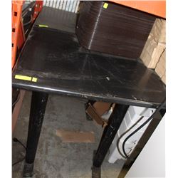 GROUP OF THREE 42" X 28" X 36'"WOODEN BLACK TABLE