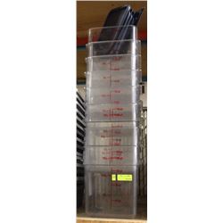 GROUP OF EIGHT 12 QT. BAKERS/DRY BINS