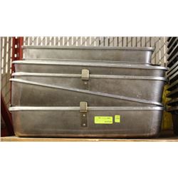 LOT OF 5 ASSORTED SQUARE ROASTING PANS