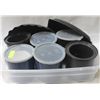 Image 1 : CONTAINER WITH SALAD BOWLS AND DRESSING CONTAINERS