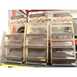 GROUP OF 3 LARGE GRAB AND GO BAKERY DISPLAY