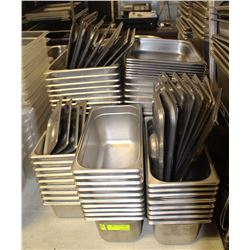 LARGE LOT OF ASSORTED S/S INSERTS WITH LIDS