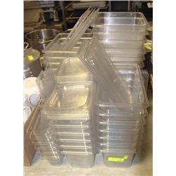 LARGE LOT OF ASSORTED PLASTIC INSERTS WITH LIDS