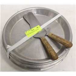 10 X 9" PIE PLATES W/ 2 LIFTERS