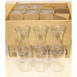 2 BOXES OF WINE DECANTERS 8 X 1 LITRE & 6