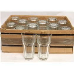 CASE WITH 24 HEAVY GLASSES 20 OZ NEW.