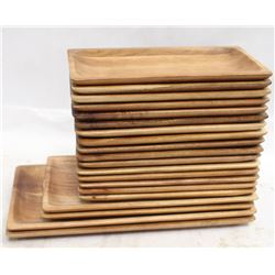 20 BOWRING WOODEN PLATES