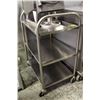 Image 1 : STAINLESS STEEL 3 SHELF BUS CART 26" X 18" X 30"H