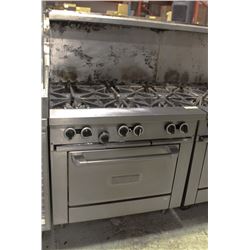 6 BURNER GARLAND STOVE WITH SHELF
