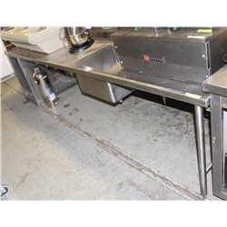 12' STAINLESS STEEL TABLE AND SINK