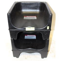 2 BLACK BOOSTER SEATS