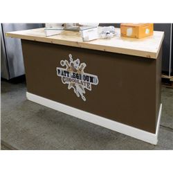 81'" TRAPEZOIDAL WOOD PINE COUNTER TOP W/ LED