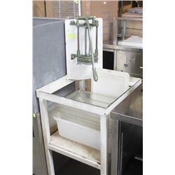 POTATO CHIPPER MOUNTED ON HEAVY DUTY STAND ON