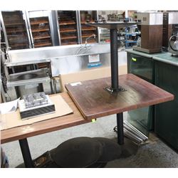 LARGE LOT OF USED HIGH QUALITY SOLID WOOD TABLE