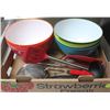 Image 1 : FLAT WITH BRAND NEW SPATULA BOWLS, SIFTERS AND