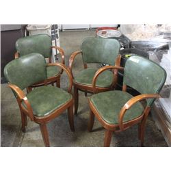 SET OF 4 GREEN CHAIRS