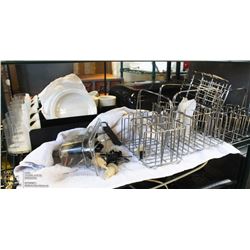 SHELF CONTAINING BAR ACCESSORIES