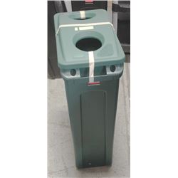 NEW RUBBERMAID COMMERCIAL GREEN SLIM BIN