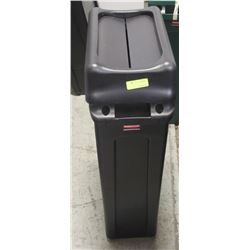NEW RUBBERMAID COMMERCIAL BLACK SLIM BIN