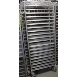 GROUP OF 4 TEN SLOT COMMERCIAL BUN PAN RACKS