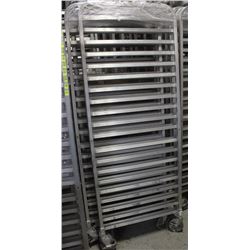 GROUP OF 4 TEN SLOT COMMERCIAL BUN PAN RACKS