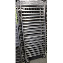 GROUP OF 4 TEN SLOT COMMERCIAL BUN PAN RACKS