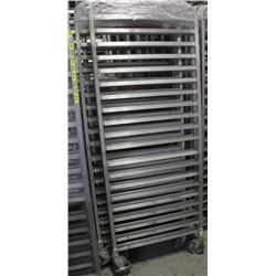 GROUP OF 4 TEN SLOT COMMERCIAL BUN PAN RACKS