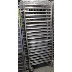 GROUP OF 4 TEN SLOT COMMERCIAL BUN PAN RACKS