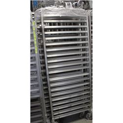 GROUP OF 4 TEN SLOT COMMERCIAL BUN PAN RACKS