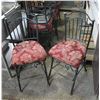 Image 1 : 8 HEAVY CUSTOM WROUGHT IRON CHAIRS.