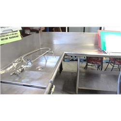 2 PC TERMINAL LARGE CORNER BASIN WITH RUN OFF