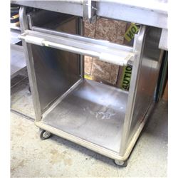 SQUARE MOBILE SPRING LOADED DISH CART 2' X2'X35"H