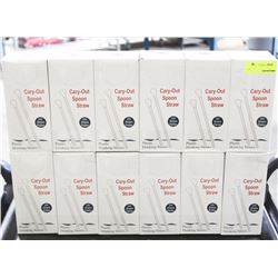 12 CASES OF PLASTIC CARRY OUT DRINKING STRAWS