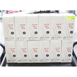 12 CASES OF PLASTIC CARRY OUT DRINKING STRAWS