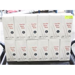 12 CASES OF PLASTIC CARRY OUT DRINKING STRAWS