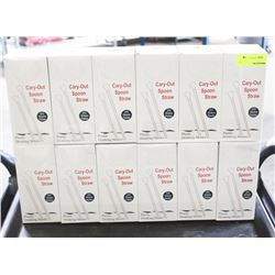 12 CASES OF PLASTIC CARRY OUT DRINKING STRAWS