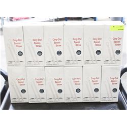 12 CASES OF PLASTIC CARRY OUT DRINKING STRAWS