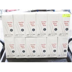 12 CASES OF PLASTIC CARRY OUT DRINKING STRAWS