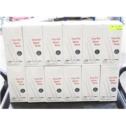 12 CASES OF PLASTIC CARRY OUT DRINKING STRAWS