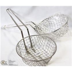 COARSE MESH CULINARY BASKETS - LOT OF 2 - NEW