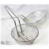 Image 1 : COARSE MESH CULINARY BASKETS - LOT OF 2 - NEW