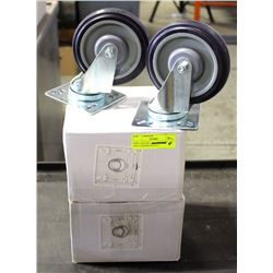 NEW CASTORS - 2 LOCKING, 2 NON-LOCKING WITH 4"
