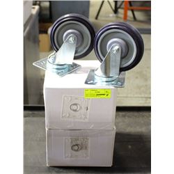 NEW CASTORS - 2 LOCKING, 2 NON-LOCKING WITH 4"