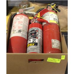 LOT OF 3 SMALL CHARGED EXTINGUISHERS IN BOXES