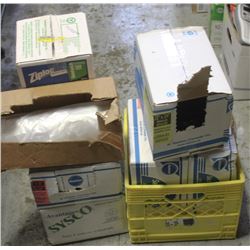 LOT OF MISC. GARBAGE BAGS BLACK AND CLEAR