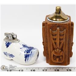 VINTAGE DELFT SHOE CIGARETTE LIGHTER AND MORE