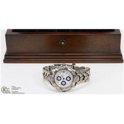 ESTATE MENS BOMBAY WOOD INLAY JEWELRY BOX