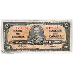 1937 CANADIAN $2 DOLLAR BILL